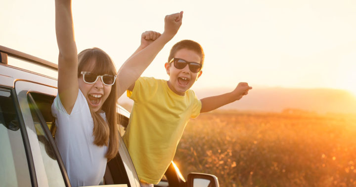 kids, car window, sunglasses